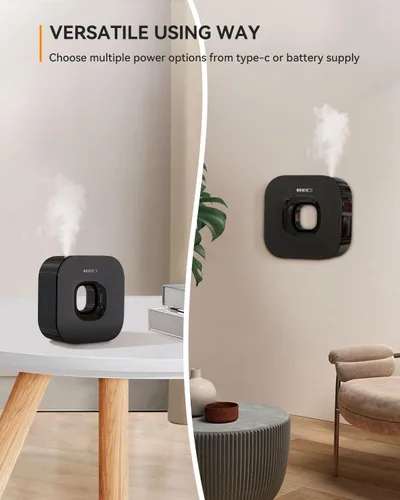 Vista 4 de MEIDI Difusor de aceite esencial sin agua, difusor de aromaterapia inalámbrico Bluetooth con control de aplicación, ajuste inteligente