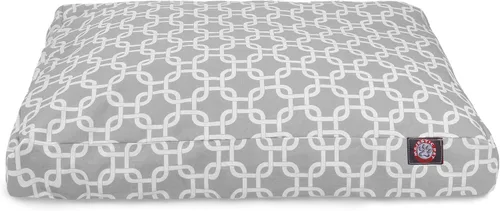 Vista 2 de Majestic Pet Products - Cama rectangular extragrande para perros y mascotas, para interiores y exteriores, con funda extraíble y lavable Gris
