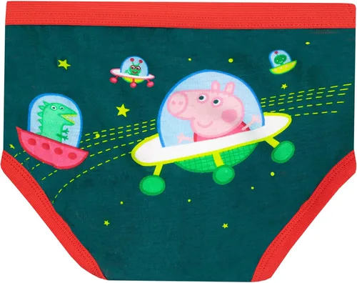 Vista 2 de Peppa Pig Ropa interior George Pig para niños, paquete de 5 calzoncillos para niños