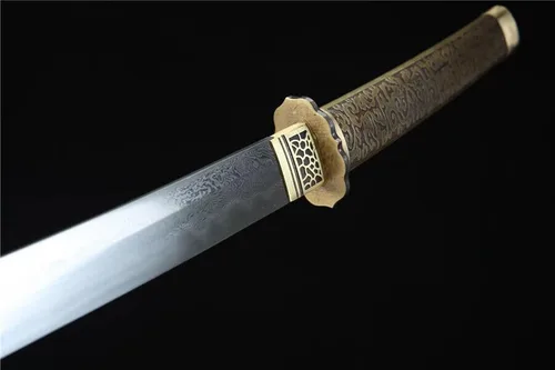 Vista 6 de Zhmyyxgs - Espada japonesa samurái, katana afilada de arcilla templada, hoja de acero de Damasco plegada