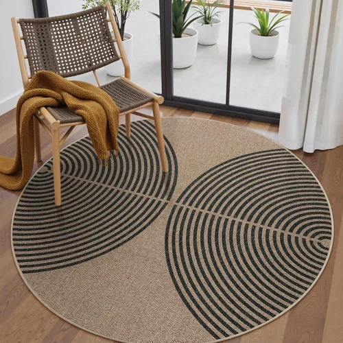 Vista 87 de Lahome Tapetes geométricos para puerta de interior para entrada, alfombra antideslizante lavable de 2 x 3 negro / neutro