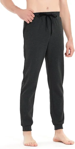 Vista 44 de Idtswch 30/32/34/36/38/40. Pantalones deportivos altos para hombre, extra largos, con bolsillos con cremallera