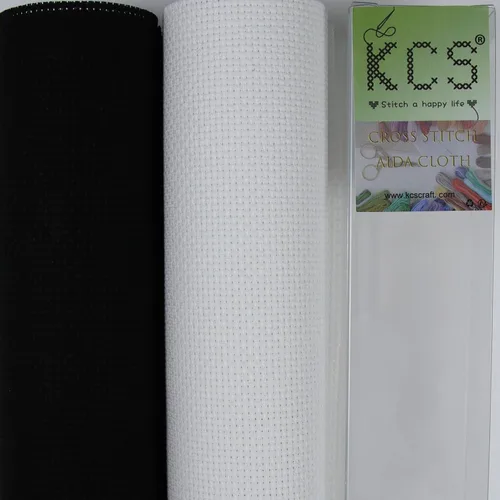 Vista 172 de KCS 2 cajas de tela de costura de algodón para punto de cruz de 15 x 18 pulgadas (blanco antiguo, 11 unidades)