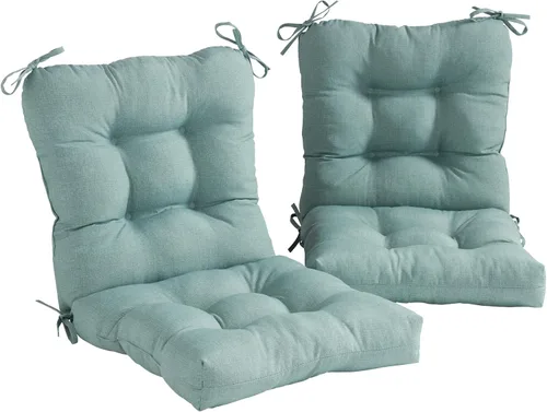 Vista 19 de Greendale Home Fashions Juego de 2 cojines de asiento y respaldo para exteriores, diseño Adobe Stripe 2