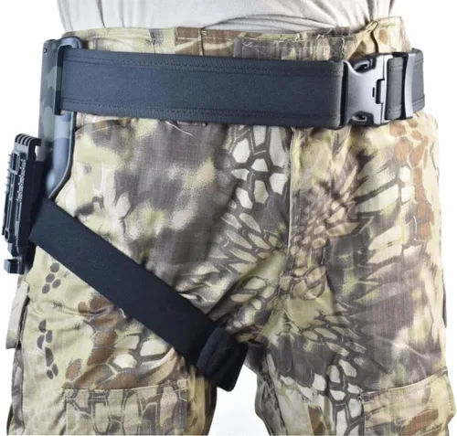 Vista 2 de Adaptador de bucle de cinturón de paseo medio con soporte receptor de servicio y correa táctica para piernas cinturón de muslo para fundas