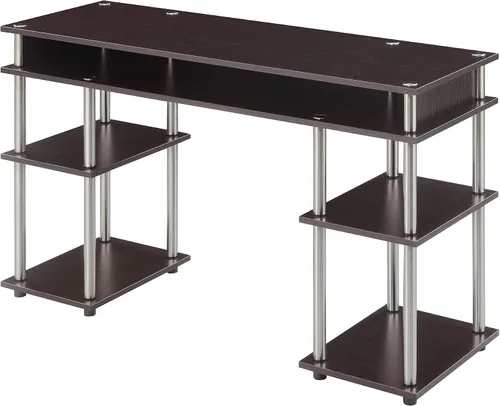Vista 24 de Convenience Concepts Designs2Go No Tools - Escritorio para estudiantes de 47.25 pulgadas, escritorio contemporáneo para oficina, dormitorio y Blanco