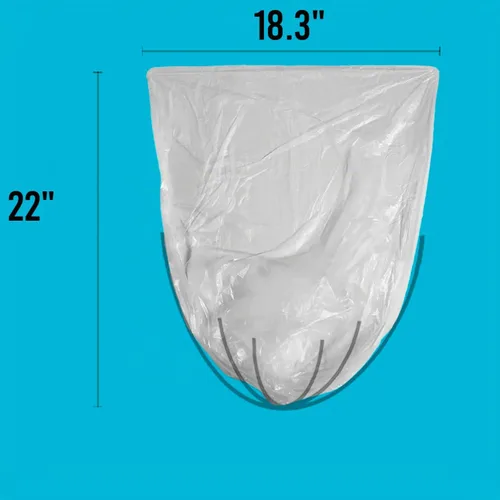 Vista 3 de BEIDOU-PAC Bolsas de basura de 2 a 4 galones, 400 unidades a granel, bolsas de reciclaje de plástico transparente, pequeñas bolsas de basura