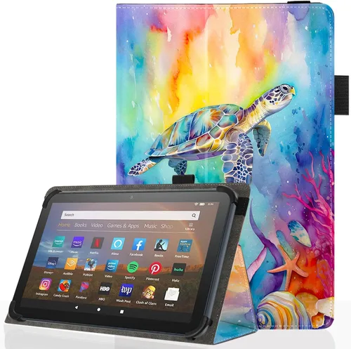 Vista 11 de Funda universal para tablet Android de 7 y 8 pulgadas, funda plegable delgada para todas las tabletas con pantalla táctil de 7 a 8.5 pulgadas