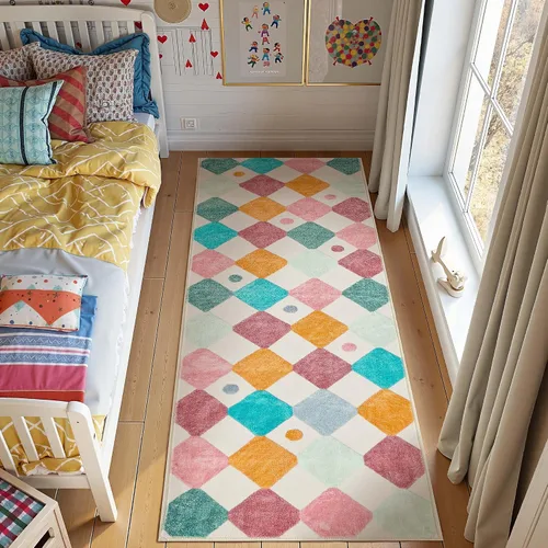 Vista 46 de jinchan Alfombra a rayas de 2 x 3 para entrada, alfombra de cocina, tapete pequeño, antideslizante, ligero, de bajo perfil, decoración para entrada