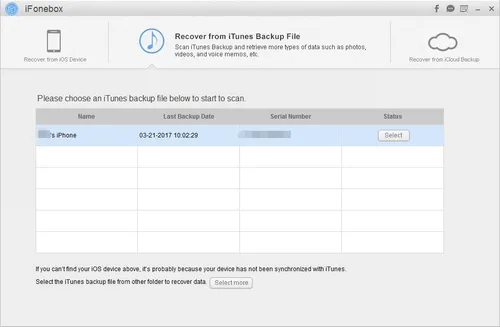 Vista 6 de iFonebox for Windows – Recover lost iPhone, iPad or iPod Touch Data [Download]