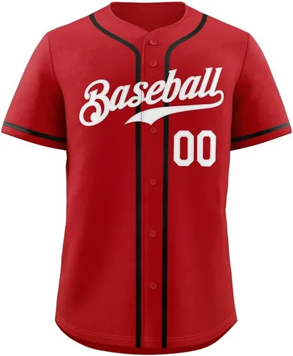 Vista 25 de Camisetas de béisbol personalizadas para hombres, mujeres, niños, camisetas con botones, personalizadas, número de nombre impreso o cosido