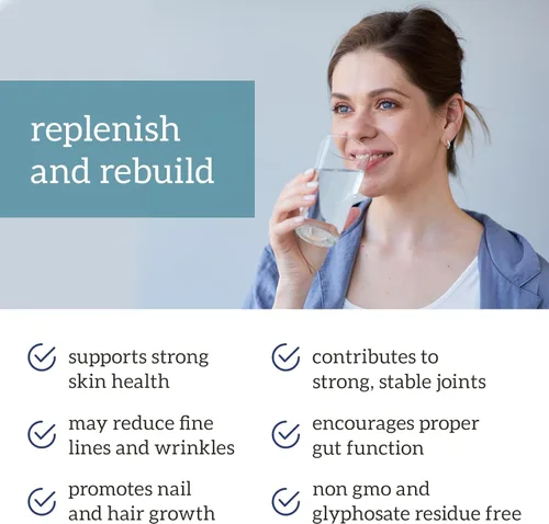 Vista 5 de Organifi Colágeno en polvo – Cabello más lleno, uñas más fuertes y piel radiante – Repone y reconstruye tu cuerpo – Péptidos multicolágeno