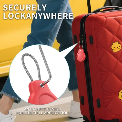 Vista 6 de SPGUARD Compatible con Apple AirTag impermeable oculto, paquete de 8 soportes seguros con cable de alambre, funda protectora ultra duradera
