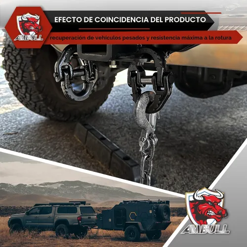 Vista 6 de Paquete de 2 Conectores de Eslabón de Cadena de Seguridad de 1/2", Eslabón de Acoplamiento Hammerlock de Enganche de Remolque G80, Conector