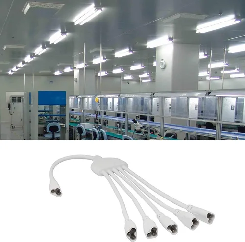 Vista 7 de SinLoon Cable divisor LED T5 T8, conector de cable LED de 3 pines, cable de extensión divisor de 5 vías para luces de techo, tubo LED, soporte