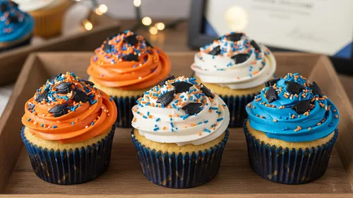 Vista 7 de NCS Gránulos comestibles de caramelo en forma de gorra de graduación – Decoración de cupcakes, pasteles y galletas, 7 onzas Gorra Grad Negra