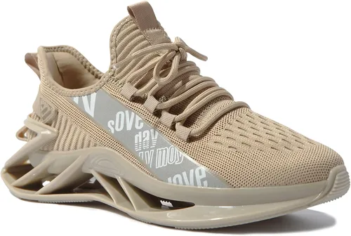 Vista 2 de Firholm Zapatos casuales de malla para hombre para caminar y correr, zapatos deportivos sin cordones, ligeros, transpirables