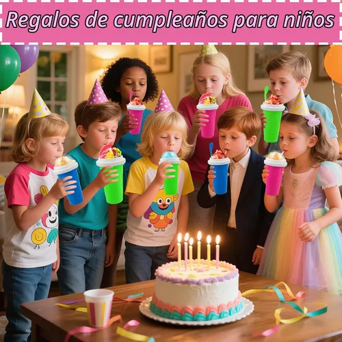 Vista 2 de 3 Vasos Hacedores de Granizados DIY – Vasos Mágicos de Smoothies Congelados Rápidos para Batidos de Leche Caseros y Hacedor de Helado, Vaso