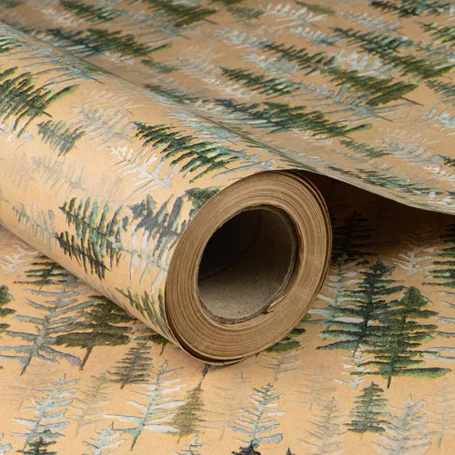 Vista 14 de RUSPEPA - Papel para envolver regalos de Navidad, rollo jumbo de papel kraft - Diseño de piña negra para envolver regalos navideños - 30 pulgadas x