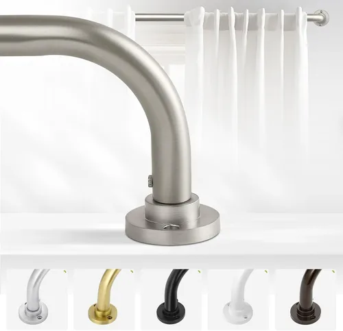 Vista 15 de TANGWIN Barras de Cortina Envolventes de Bronce de 28 a 48 Pulgadas: Barra de Cortina de Ventana Ajustable Opaca de Servicio Pesado para Dormitorio