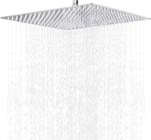 Vista 15 de Nearmoon - Cabezal de ducha de lluvia, diseño cuadrado de acero inoxidable de alto flujo, alta presión, experiencia de ducha impresionante incluso