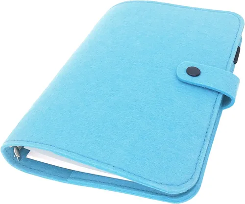 Vista 57 de Carpeta de fieltro A5 con páginas y juego de bolsillos para carpeta, color menta aguamarina