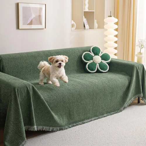 Vista 8 de MEETSKY Funda de sofá para sofá de cojines, protector de muebles de sofá, fundas de sofá de chenilla, fundas de sofá seccional para mascotas, funda