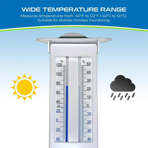Vista 3 de Sper Scientific Termómetro analógico y digital Min/Max 800122 - Seguimiento preciso de la temperatura, diseño resistente a la intemperie, pantalla