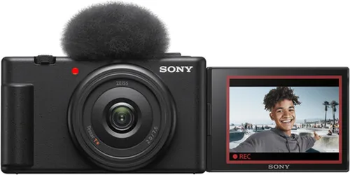 Vista 2 de Kit definitivo del creador de contenido Sony ZV-1F: Memoria Extreme de 128GB, micrófono, luz de video, software de edición U-Grip y paquete