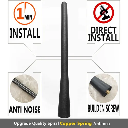 Vista 5 de Antena de goma para BMW Z3 (1996-2002), antena BMW Z3 – 7 pulgadas a prueba de lavado de coche, bobina de cobre interna reemplazo del mástil