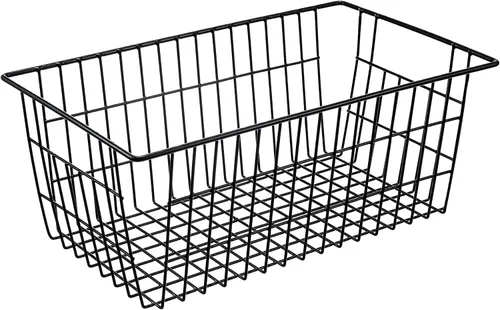 Vista 8 de Cestas de Alambre de Metal de 15.2" para Organizar Paquete de 6, Contenedores Organizadores de Almacenamiento de Despensa Doméstica del Congelador