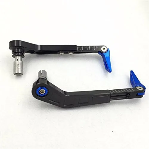 Vista 5 de XKH - Negro Azul Motocicleta Ángulo de longitud ajustable CNC 7/8" (22mm) Protector Proguard Pro Palancas de embrague de freno protector compatible