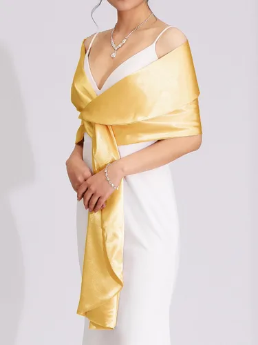 Vista 2 de Aukmla Chales y envolturas para bodas, vestidos de noche, capa de novia, fiesta, graduación, bufanda, salida de baño para mujeres y novias