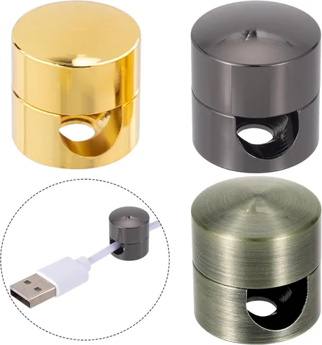 Vista 29 de SmallCat 3 juegos de soportes de cable de carga, anclaje de cable adhesivo, cobre antiguo Metal Cord Clips, Cable Anchor Holders, Adjustable Cable