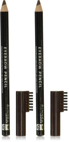 Vista 6 de Rimmel London Brow This Way - Lápiz profesional para cejas, de larga duración, altamente pigmentado, cepillo integrado, 005, marrón ceniza, 0.05