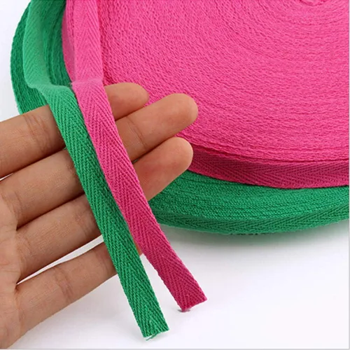 Vista 3 de Cinta de sarga de algodón de 54 yardas de 3/8 pulgadas de ancho (0.394 in) de ancho, cinta de sarga en espiga para manualidades, costura, ropa