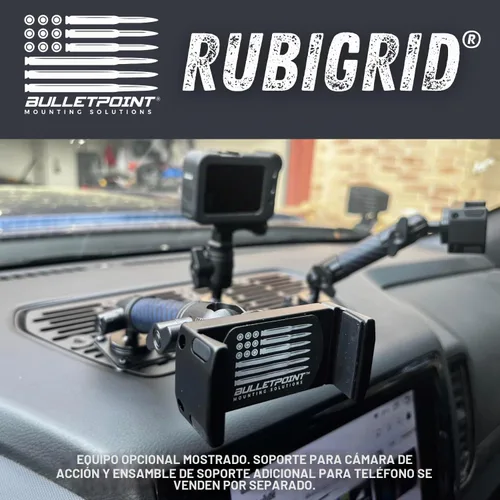 Vista 2 de Bulletpoint RubiGrid - Soporte de teléfono de metal para tablero compatible con Nissan Frontier 2022-2024