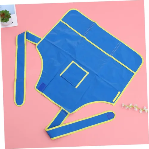 Vista 3 de Painting Apron Smock for Arts Crafts Years Four Pockets for Easy Storage for DIY Painting Drawing Activities Blue