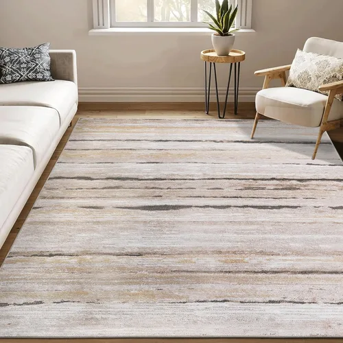 Vista 35 de NAAR PAYAS - Alfombra de área de 2 x 3 pies, diseño geométrico beige para sala de estar, dormitorio y comedor