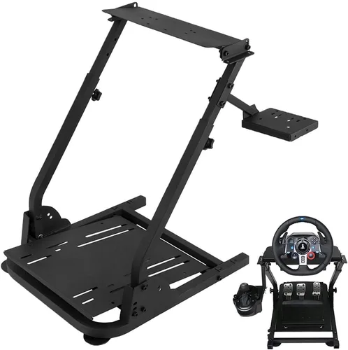 Vista 2 de VEVOR Soporte para volante de carreras G29 G920 apto para Logitech G27G25G29 y G920 para volante de carreras soporte de palanca de cambios