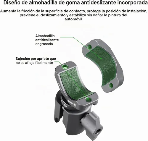 Vista 8 de FANAUE Brazo de enchufe único con abrazadera de manillar base de perno en U compatible con soportes RAM, cabezal de bola de 1 pulgada y soporte