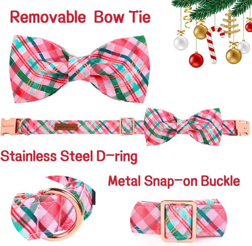 Vista 125 de Unique style paws - Collar para perros con corbatín, collar ajustable para perros y gatos, pequeño, mediano y grande