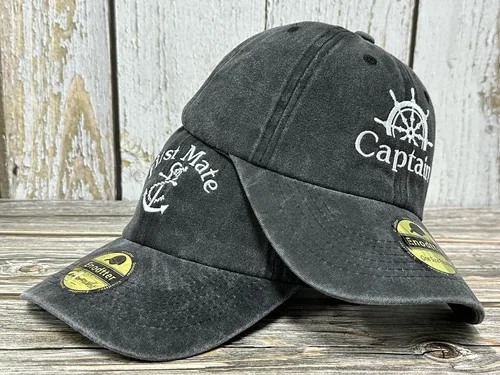 Vista 2 de Enodtter Sombreros de señor y señora, sombreros de capitán y primer oficial, sombreros de esposo y esposa, sombreros de novio de novia