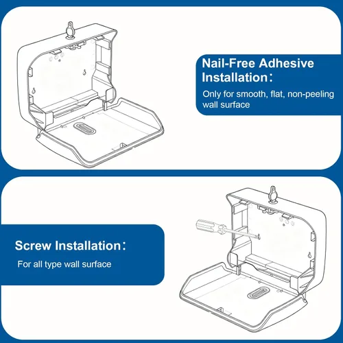 Vista 9 de Dispensador de toallas de papel para montaje en pared, dispensador de toallas de mano plegado múltiple/triple en C, dispensador de toallas de papel