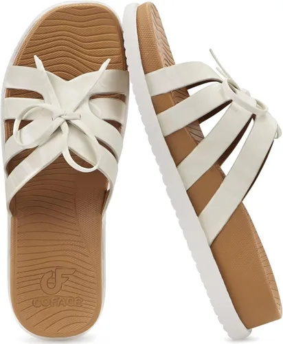 Vista 15 de COFACE Sandalias ortopédicas elegantes para mujer, puntera cuadrada, cómodas, gruesas, atléticas, para recuperación, caminar, ligeras, de espuma