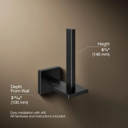 Vista 4 de KOHLER Soporte de papel higiénico vertical cuadrado