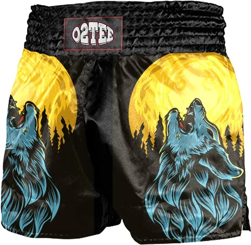 Vista 20 de O2TEE Muay Thai Pantalones cortos de boxeo MMA Kickboxing Estilos Tradicionales Pantalones Cortos Nation Bop