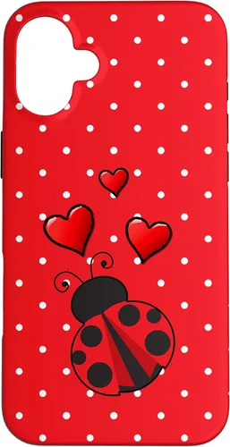 Vista 23 de Ladybug - Carcasa para iPhone 17, diseño de lunares rojos y blancos