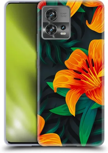 Vista 10 de Head Case Designs Officially Licensed Haroulita Blue Red Ethnic Pattern Soft Gel Case Compatible with Motorola Moto Edge 30 Fusion