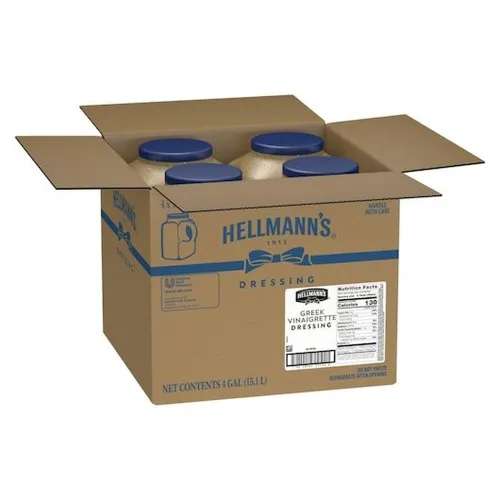 Vista 4 de Hellmann's Jarra de vinagreta griega para ensalada sin gluten, sin sabores artificiales o MSG añadido, 1 galón (paquete de 4)